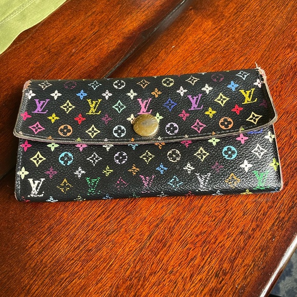 Louis Vuitton Authentic Murakami Monogram Sarah Wallet - Picture 1 of 14